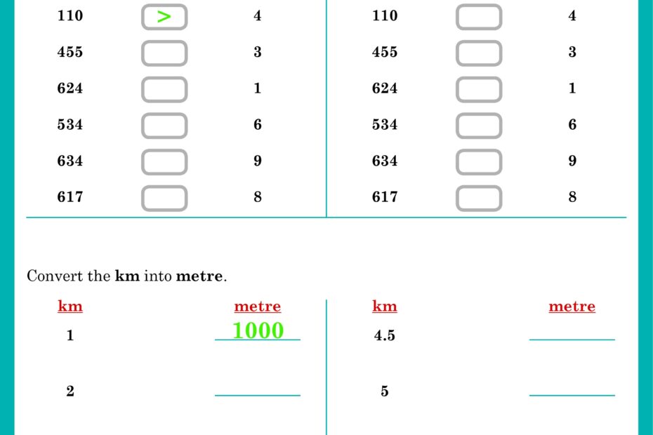 Class 4 Maths Worksheets Grade1to6