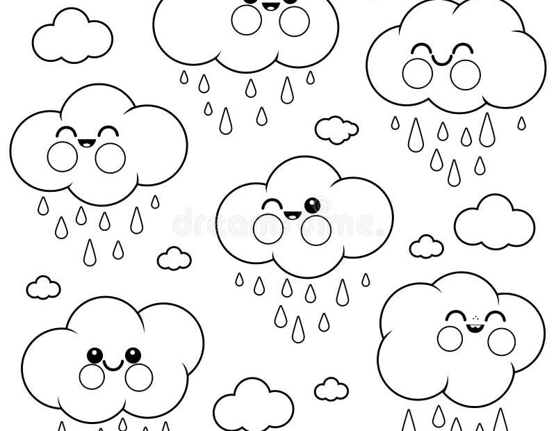 Cloud Raining Coloring Page Stock Illustrations 24 Cloud Raining Coloring Page Stock Illustrations Vectors U0026 Clipart Dreamstime