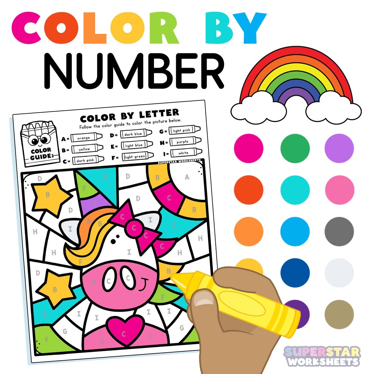 color by number coloring sheet