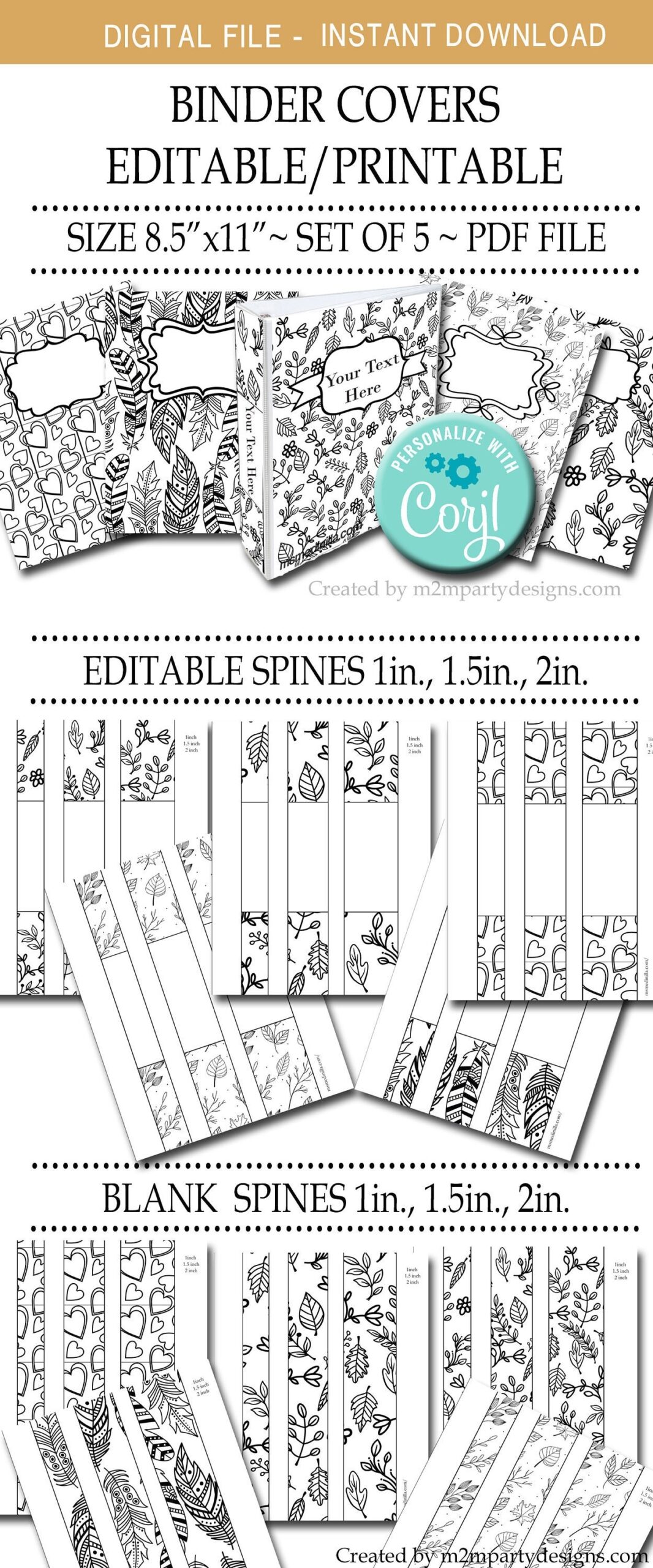 free printable binder cover coloring pages