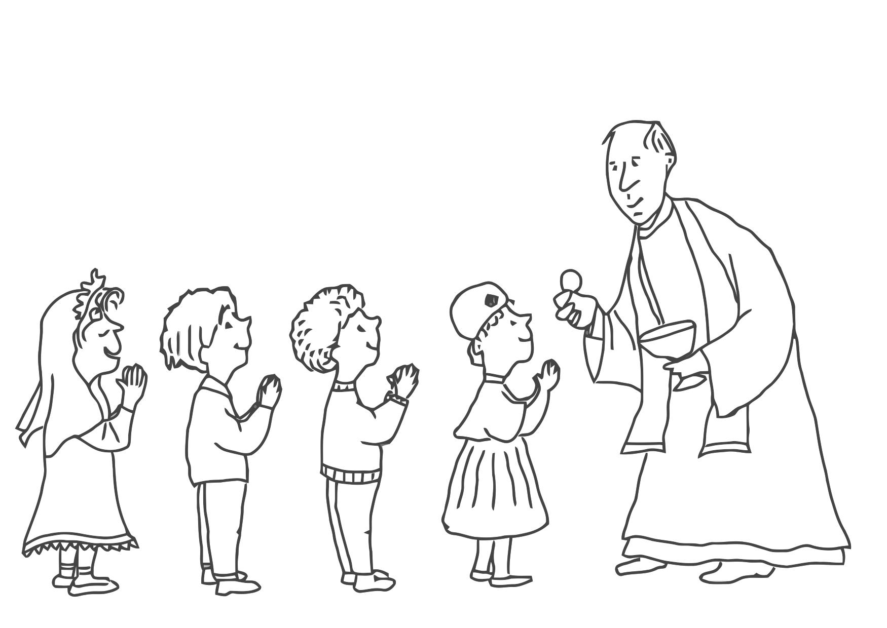 free first communion coloring pages