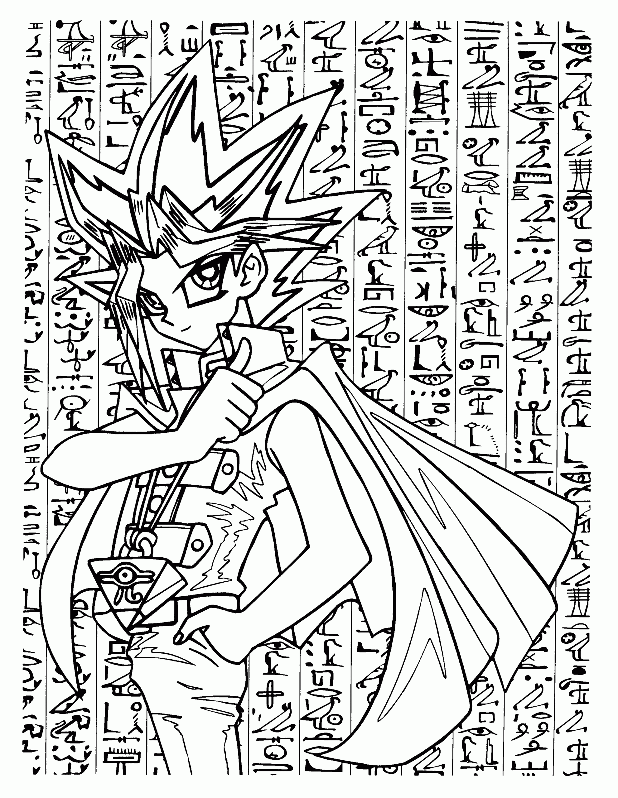 Coloring Page Yu Gi Oh Coloring Pages 38