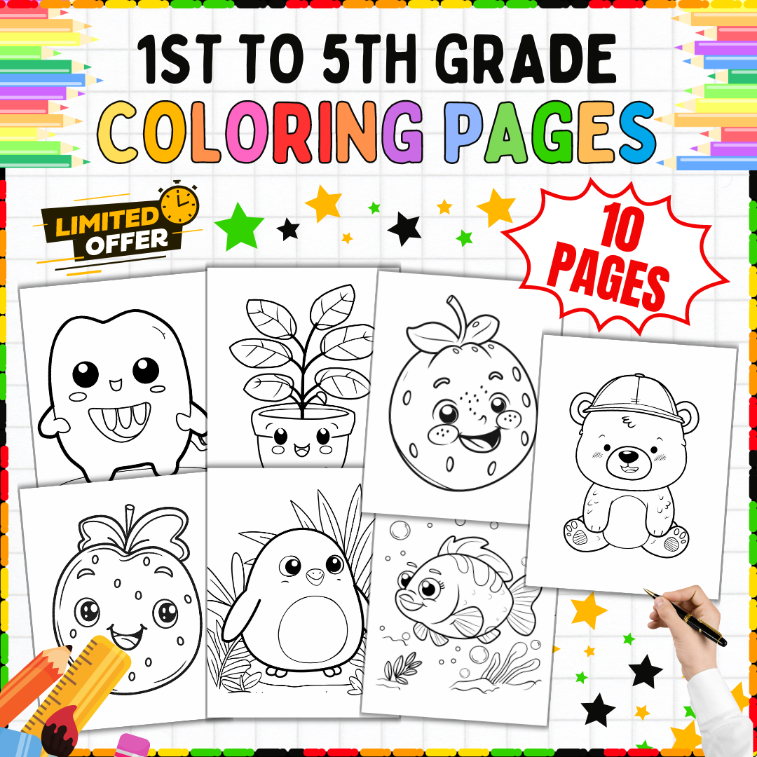 1st grade coloring sheets printable