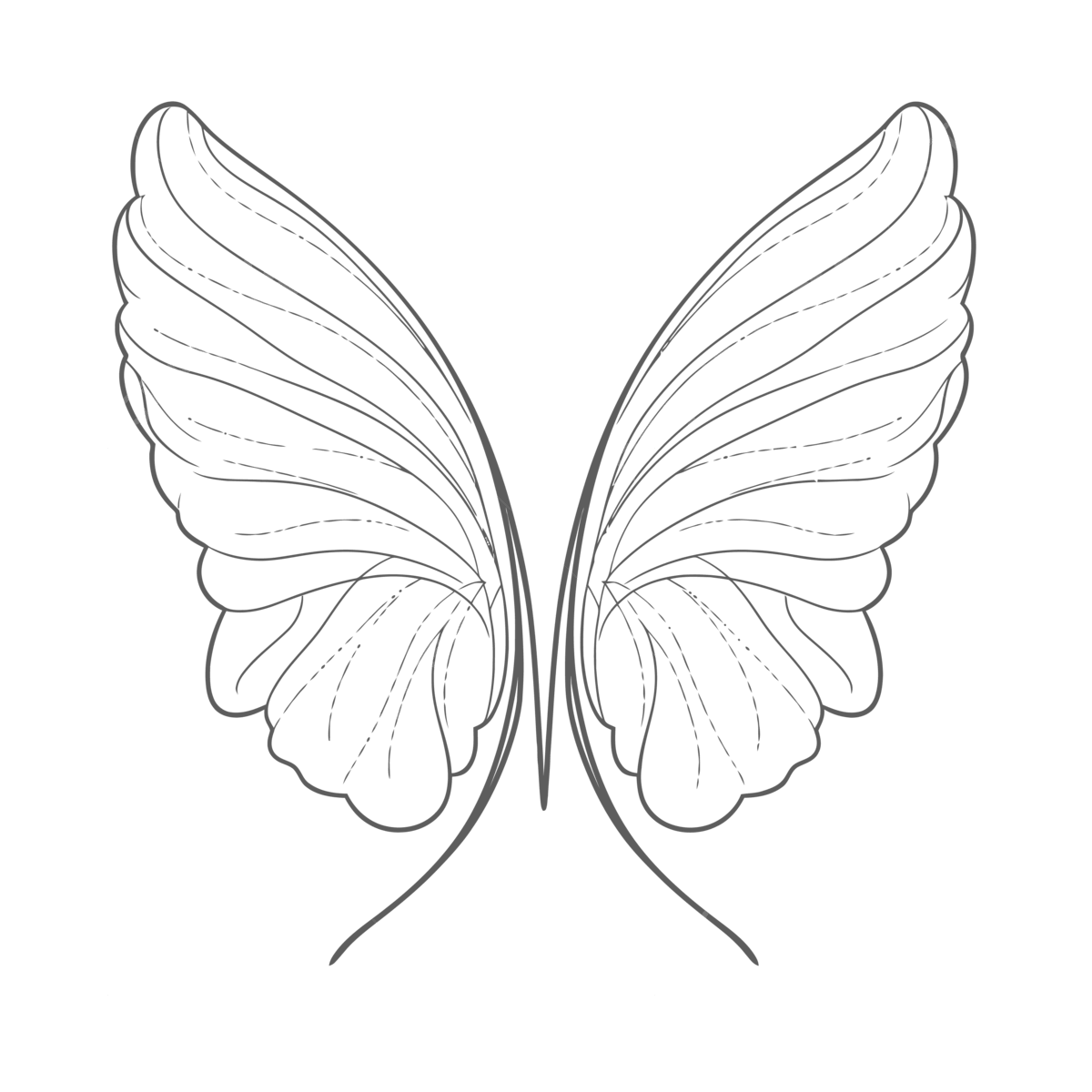Coloring Pages Of Butterfly Wings Outline Sketch Drawing Vector Butterfly Drawing Wing Drawing Ring Drawing PNG And Vector With Transparent Background For Free Download