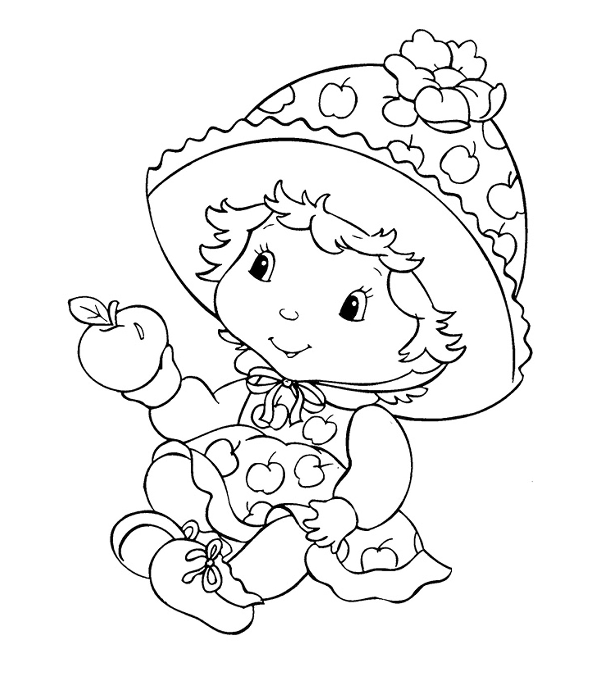 strawberry shortcake coloring sheet printable