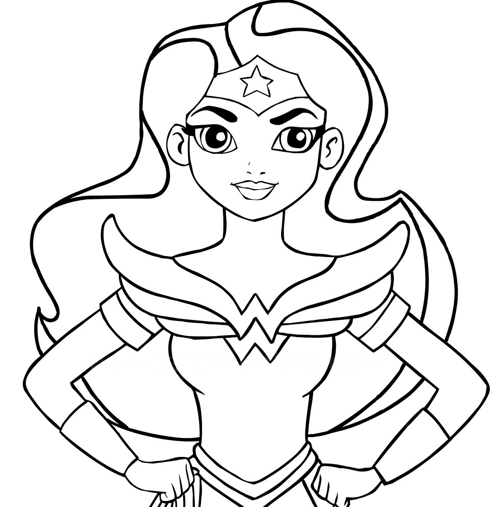 easy superhero coloring pages