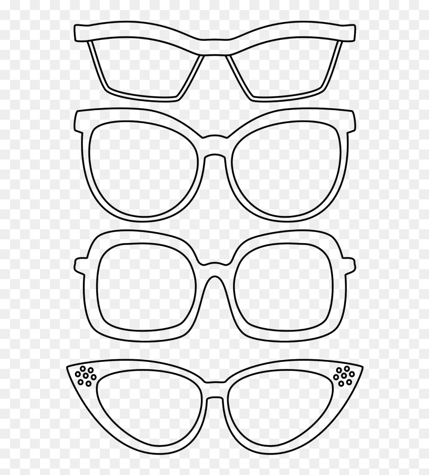 Coloring Worm Book Child Drawing Glasses Printable Sunglasses Coloring Pages HD Png Download Vhv