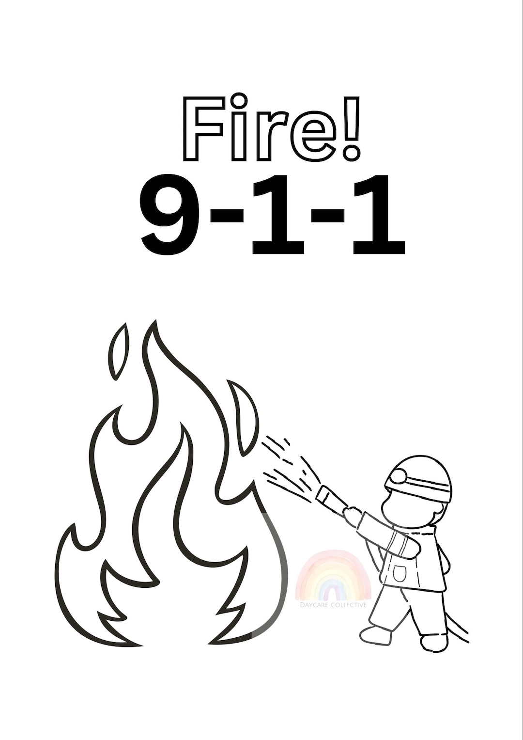 Community Helpers Fire Prevention Safety Week Coloring Sheet For 