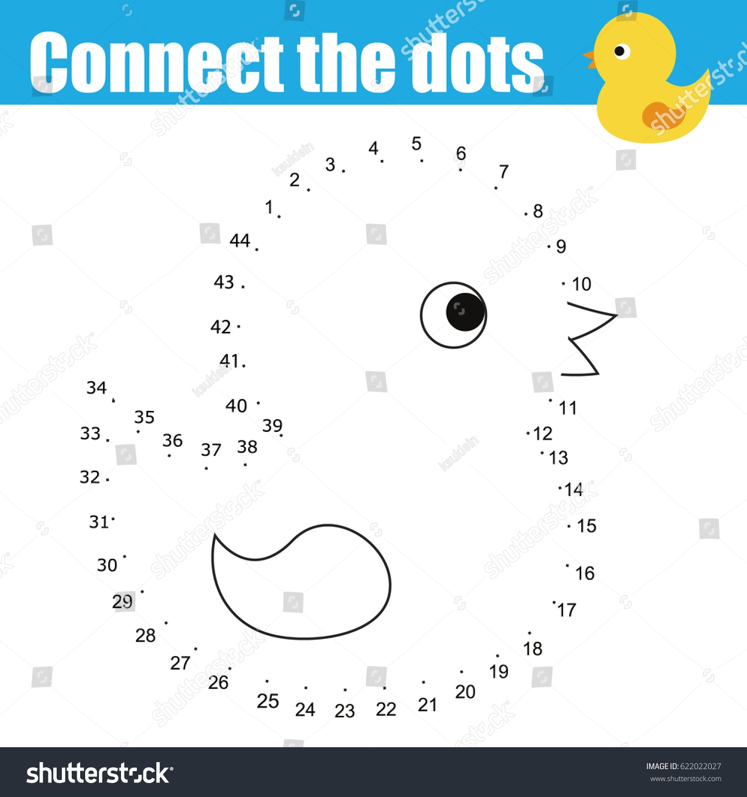 Connect Dots Children Educational Drawing Game Stock Vector Royalty Free 622022027 Shutterstock