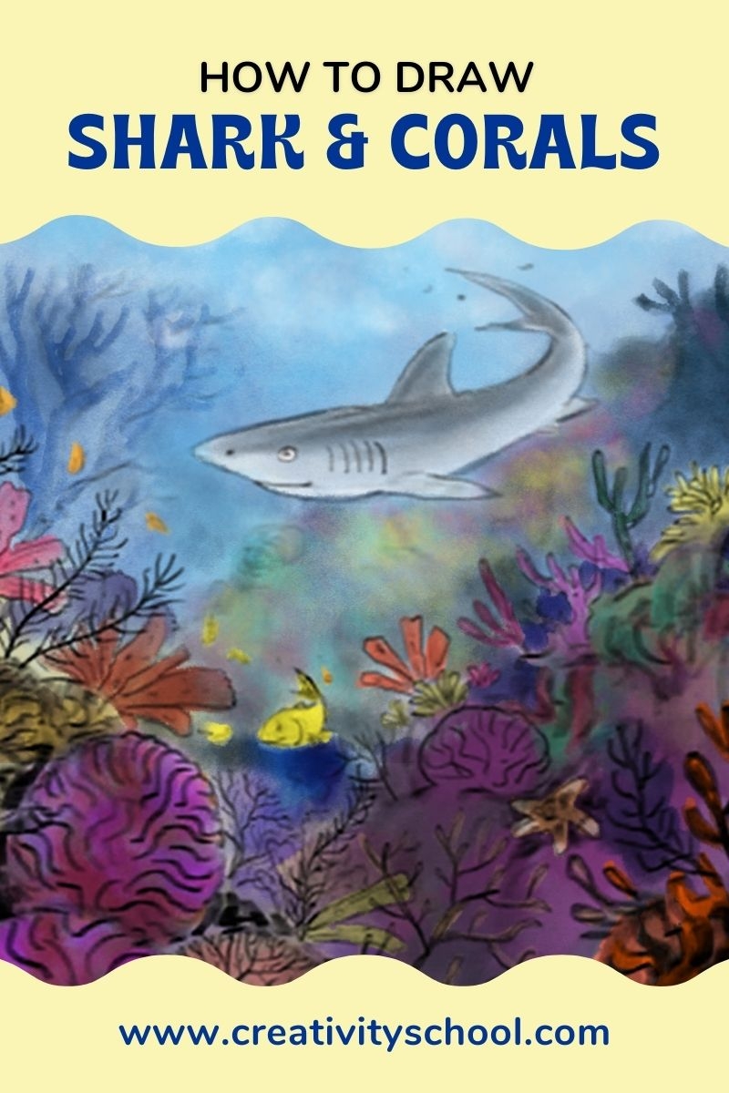 Coral Reef Drawing Easy Step By Step Tutorial