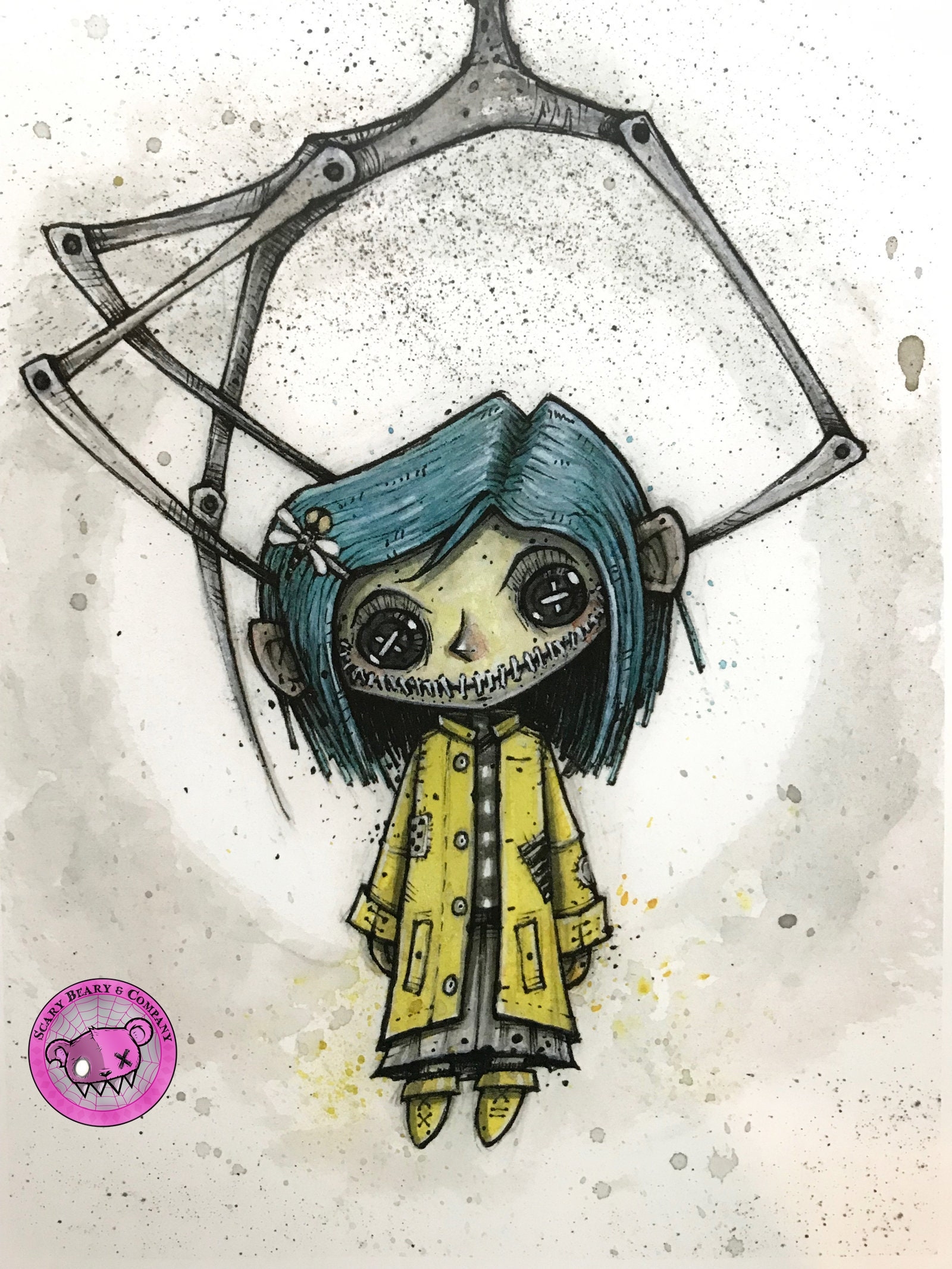 Coraline Button eyed Doll Art Print Etsy Israel
