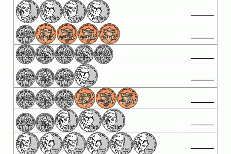 Counting Money Worksheets Up To 1