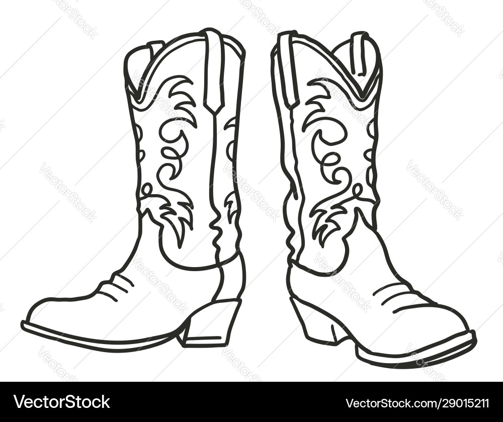 cowboy boots drawing