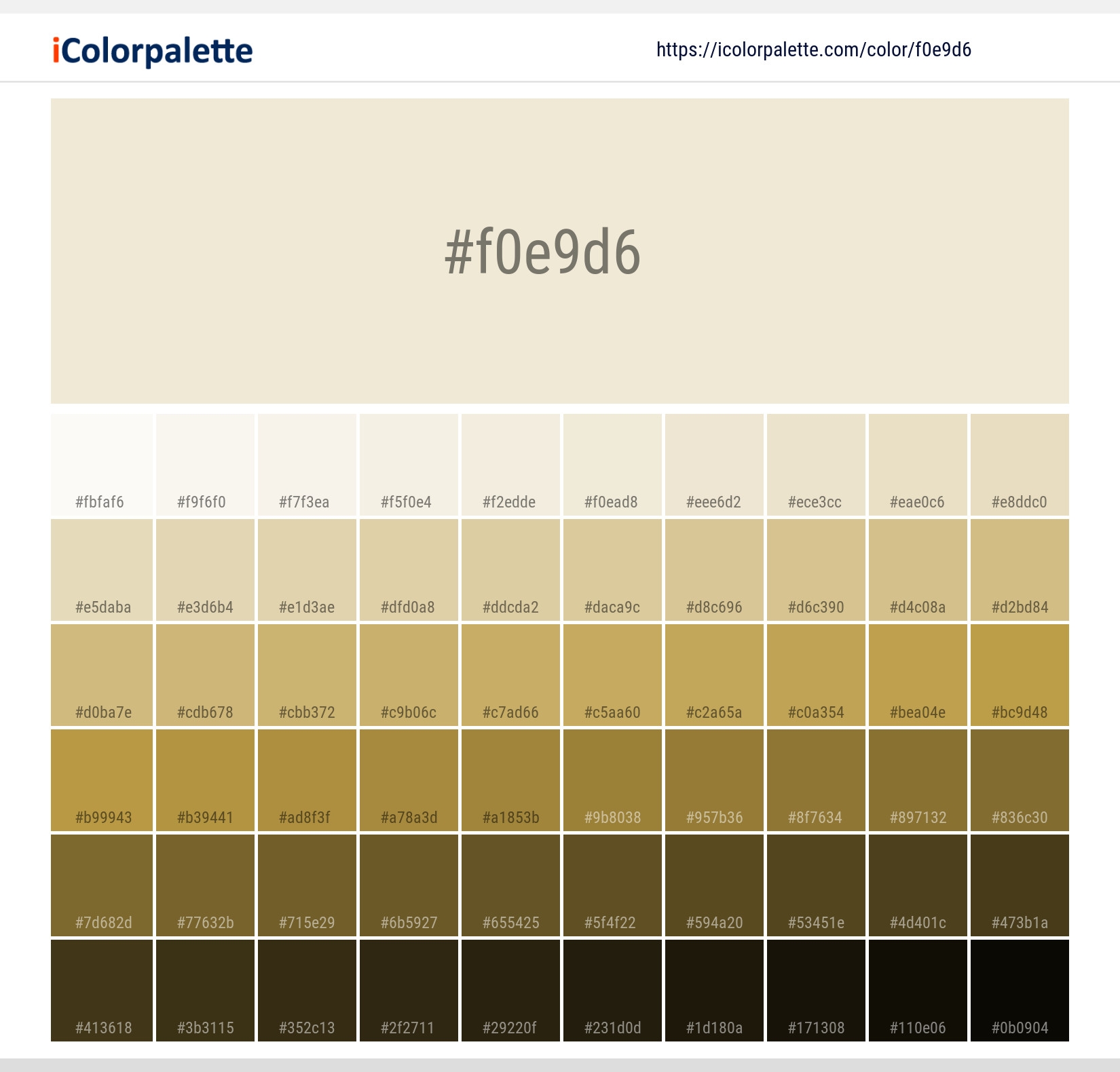 tan color number