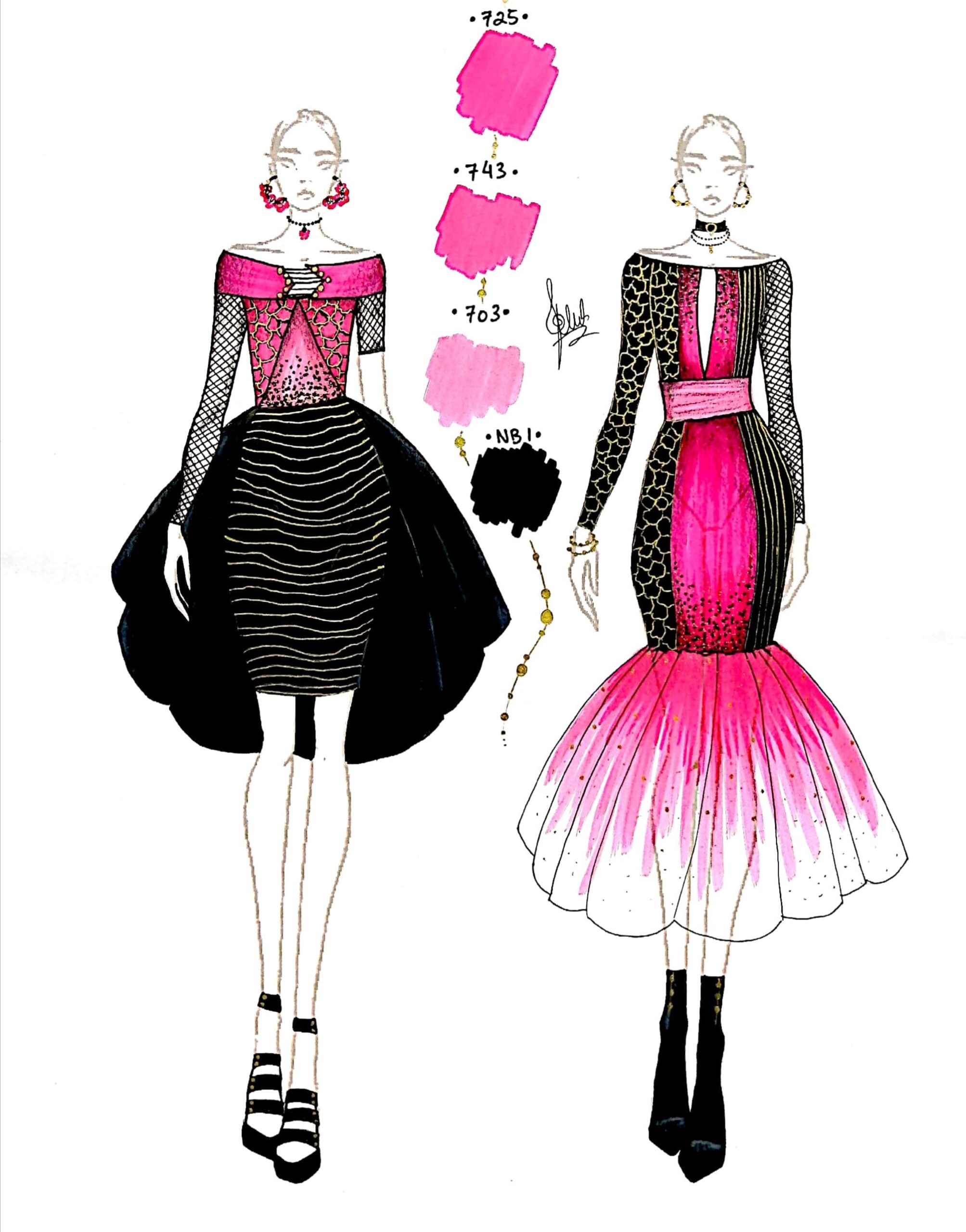 Create Sketch Layout Of Your Outfit Ideas Handsketch Only By 