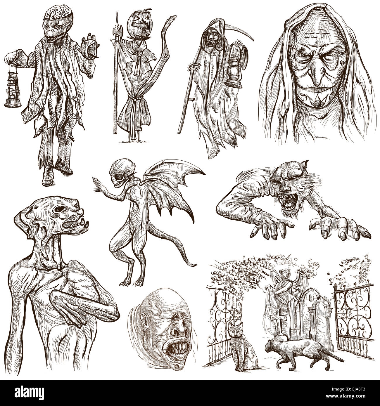 creepy drawing