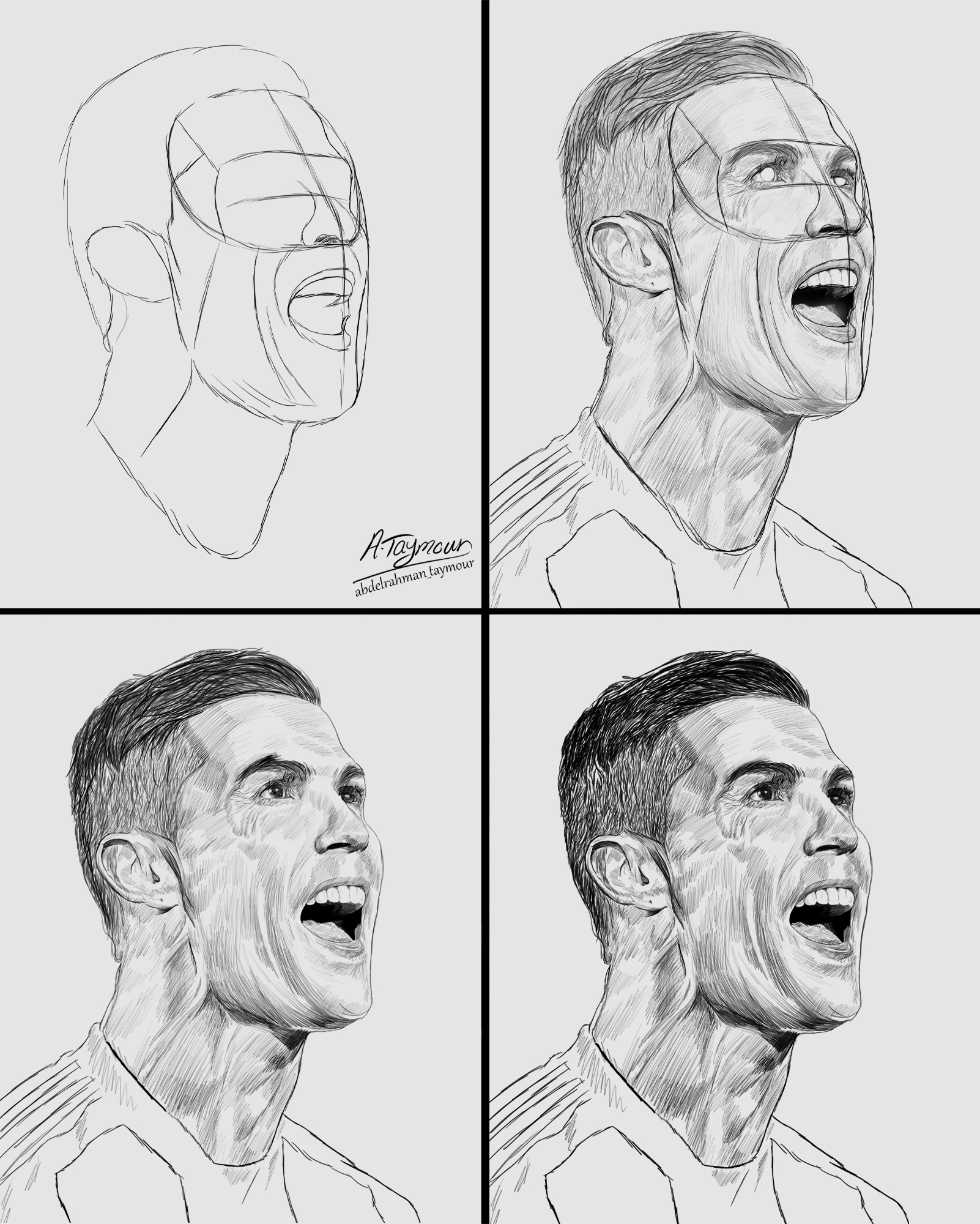 CRISTIANO RONALDO Sketch Anatomy Drawing 3 Images Behance