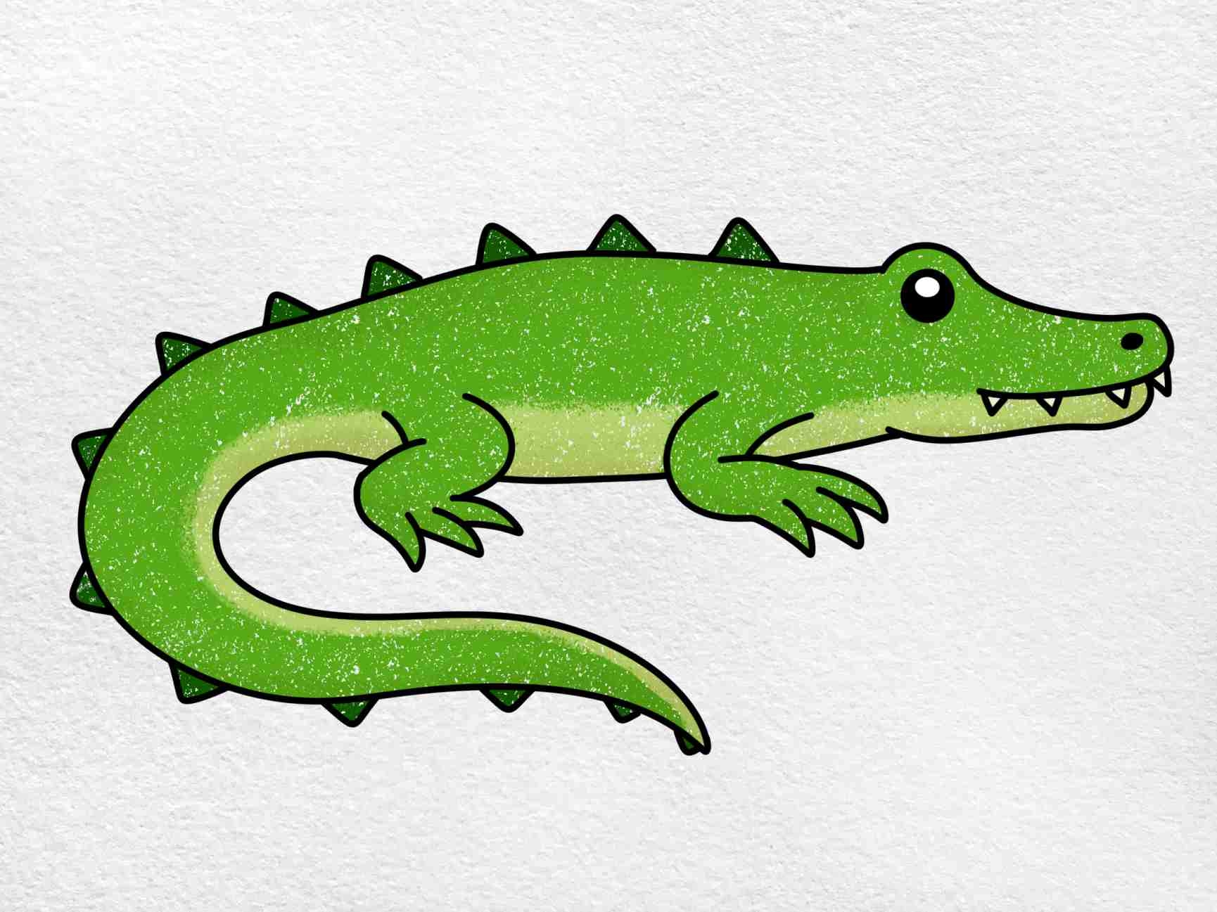 how to draw a crocodile