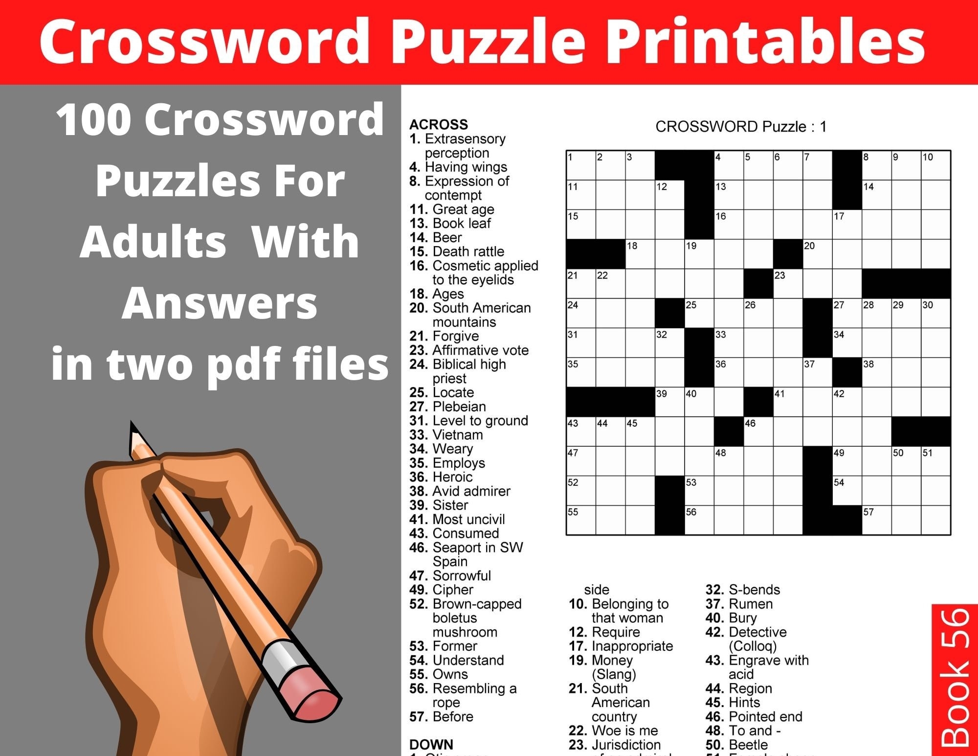 printable easy crossword puzzles for seniors