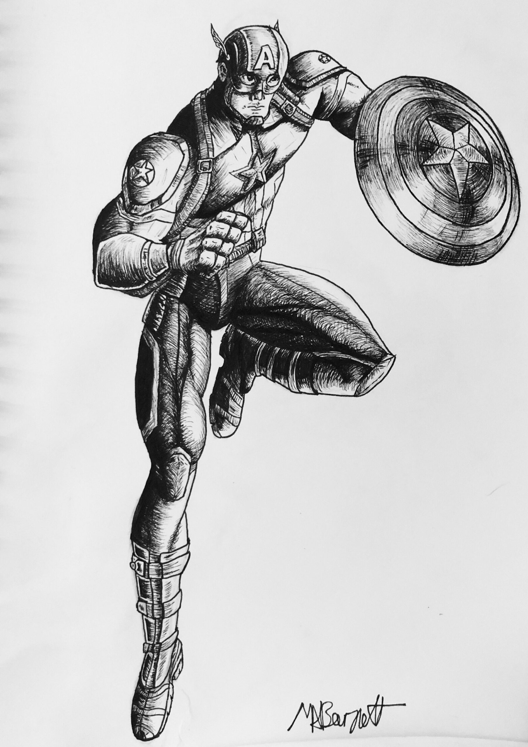 drawing a superhero