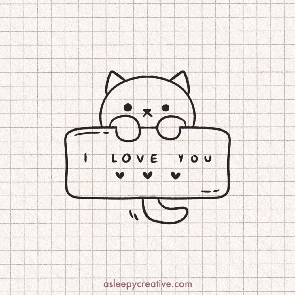 Cute And Easy Love Drawing Ideas A Sleepy Creative