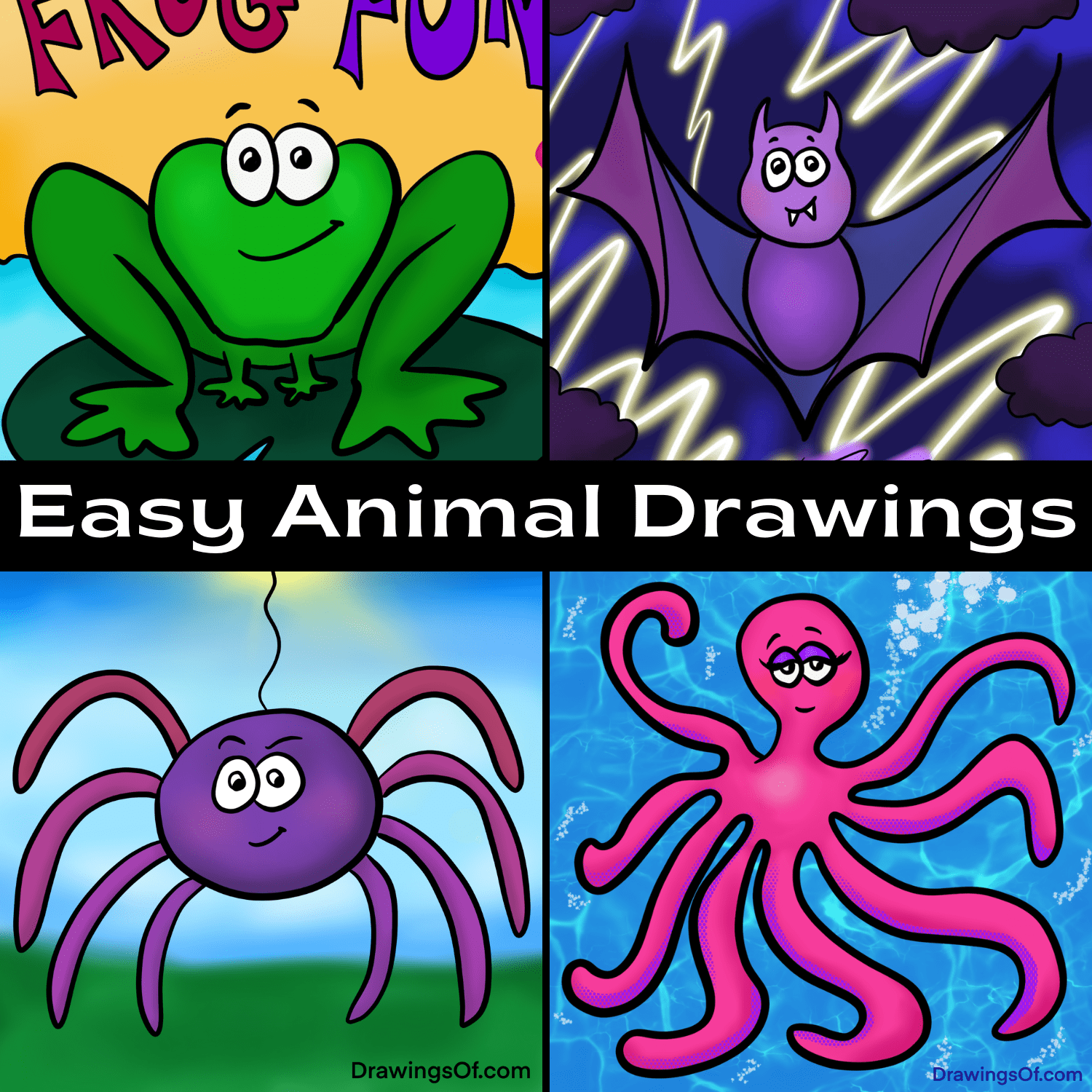 Cute Animal Drawings Easy Instructions Drawings Of 