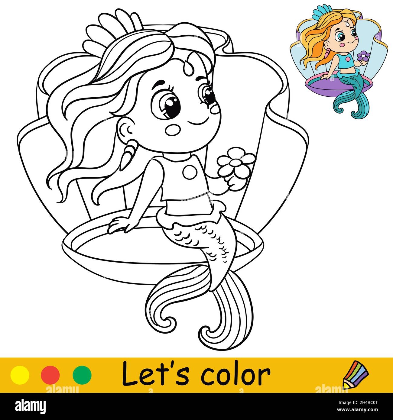 cute seashell coloring page