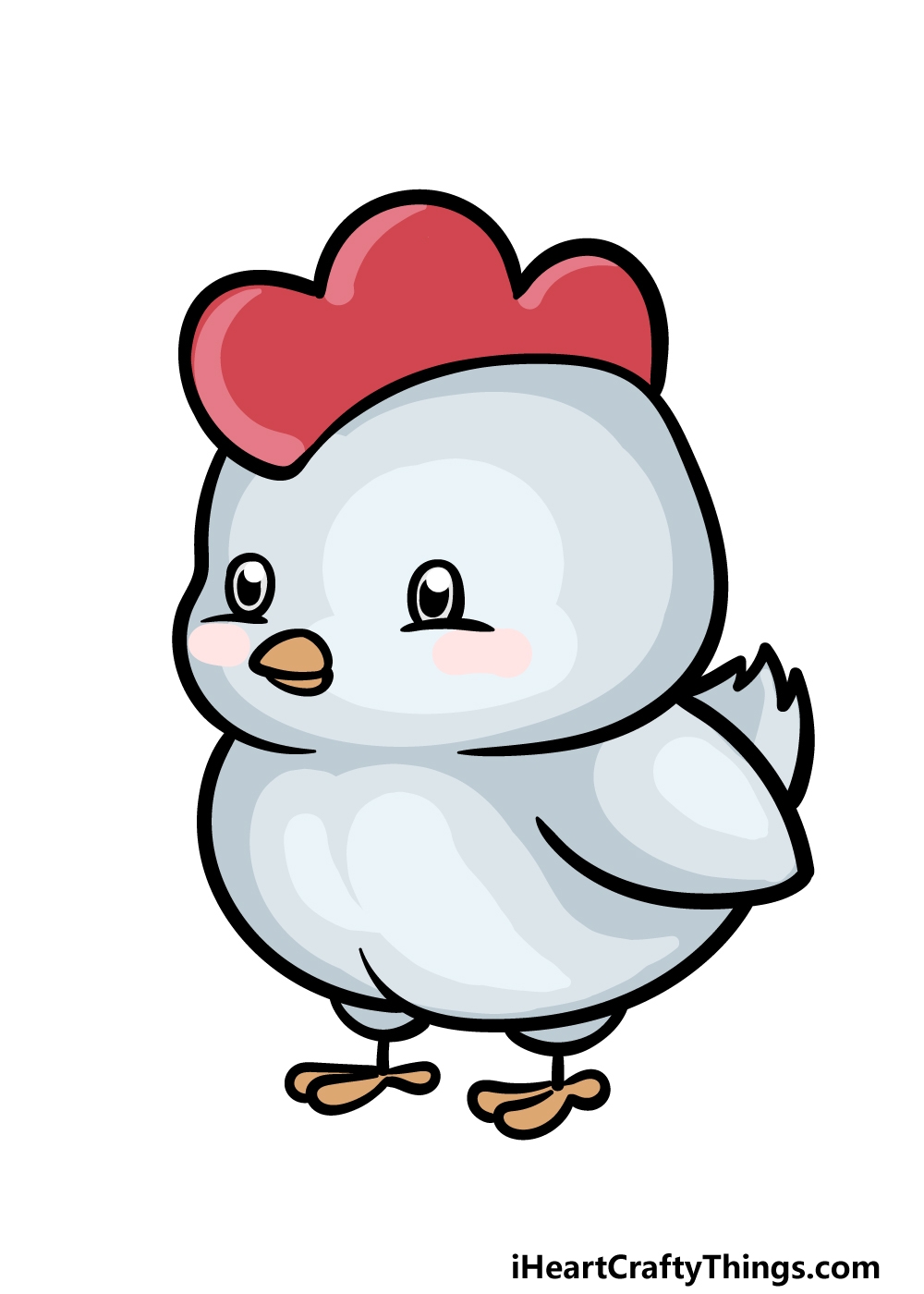 Cute Chicken Drawing How To Draw A Cute Chicken Step By Step