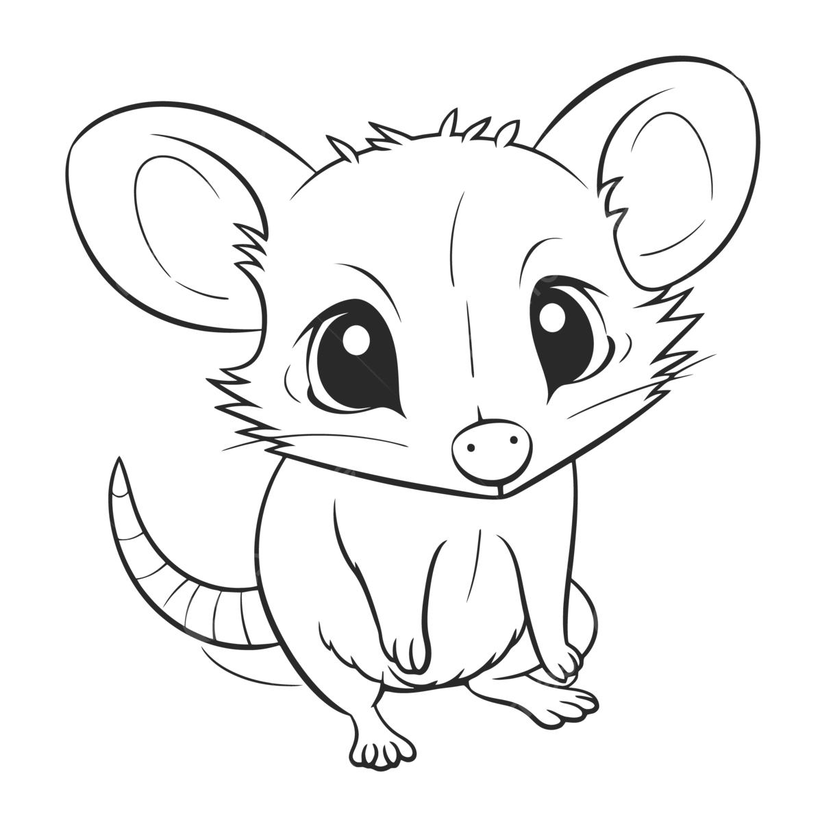 Cute Cute Rat Coloring Pages Vector Outline Sketch Drawing Wing Drawing Rat Drawing Ring Drawing PNG And Vector With Transparent Background For Free Download