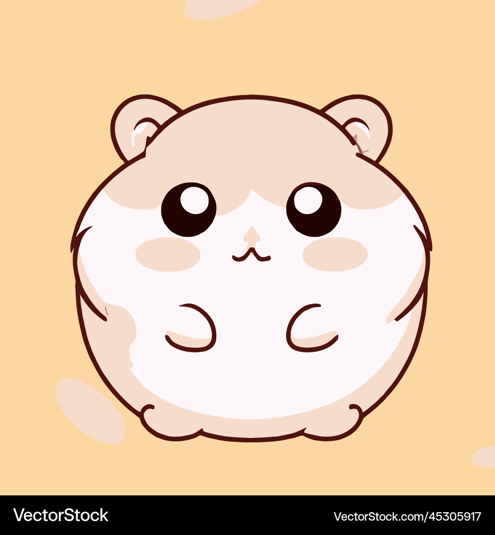 Cute Hamster Kawaii Chibi Drawing Style Royalty Free Vector