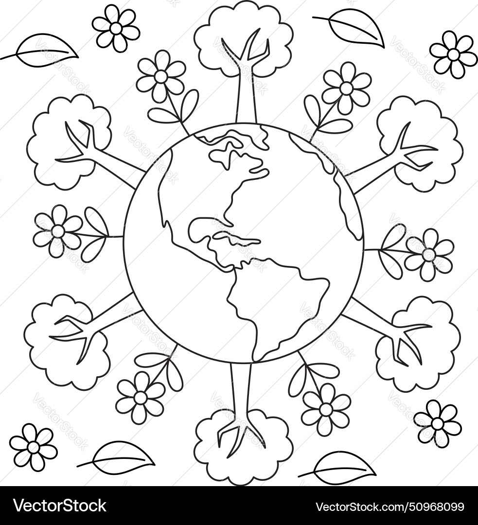 free coloring pages earth