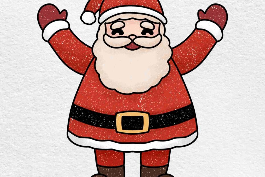 Cute Santa Claus Drawing HelloArtsy