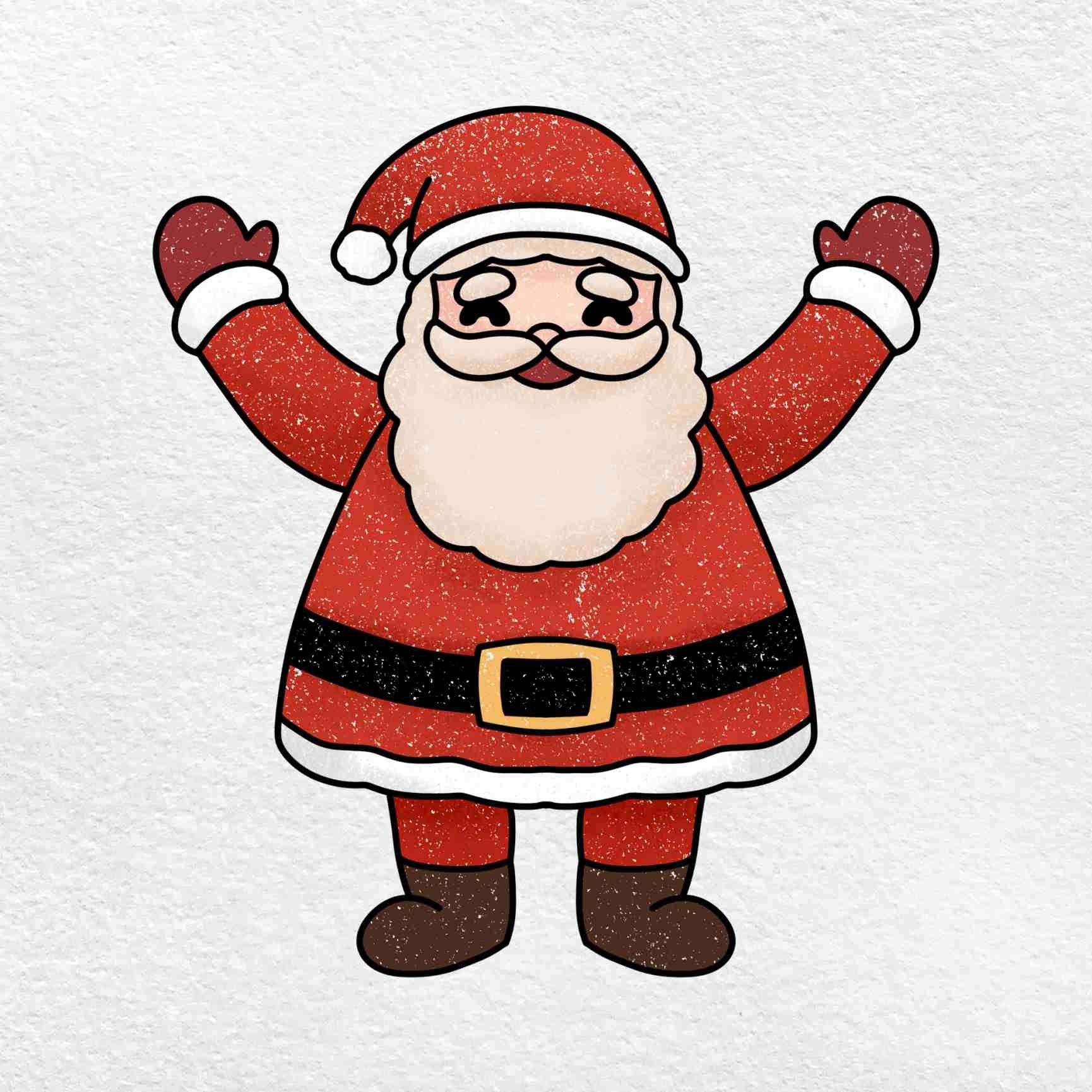 Cute Santa Claus Drawing HelloArtsy