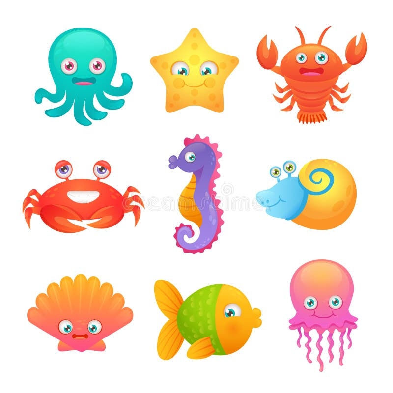 sea creatures drawing