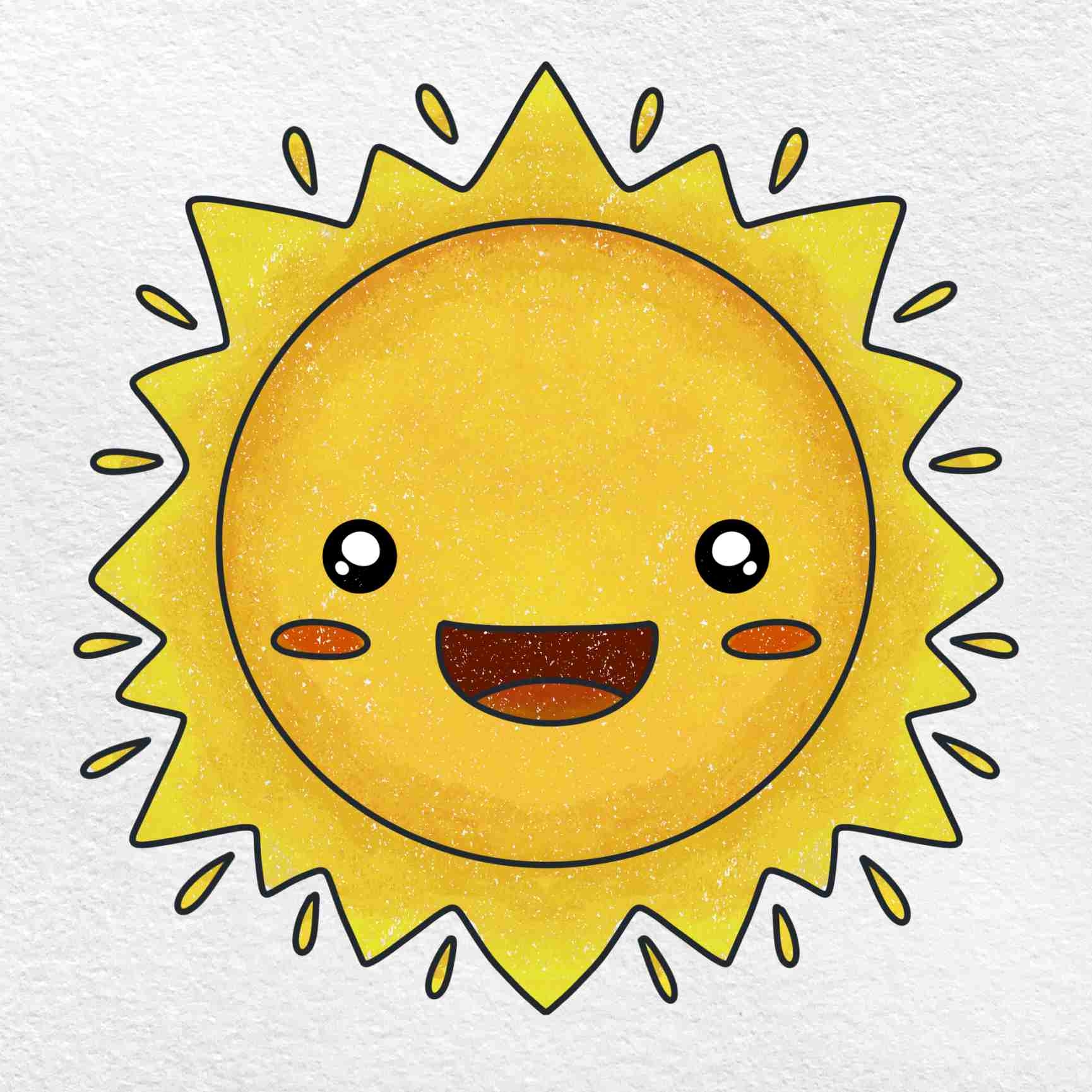 Cute Sun Drawing HelloArtsy