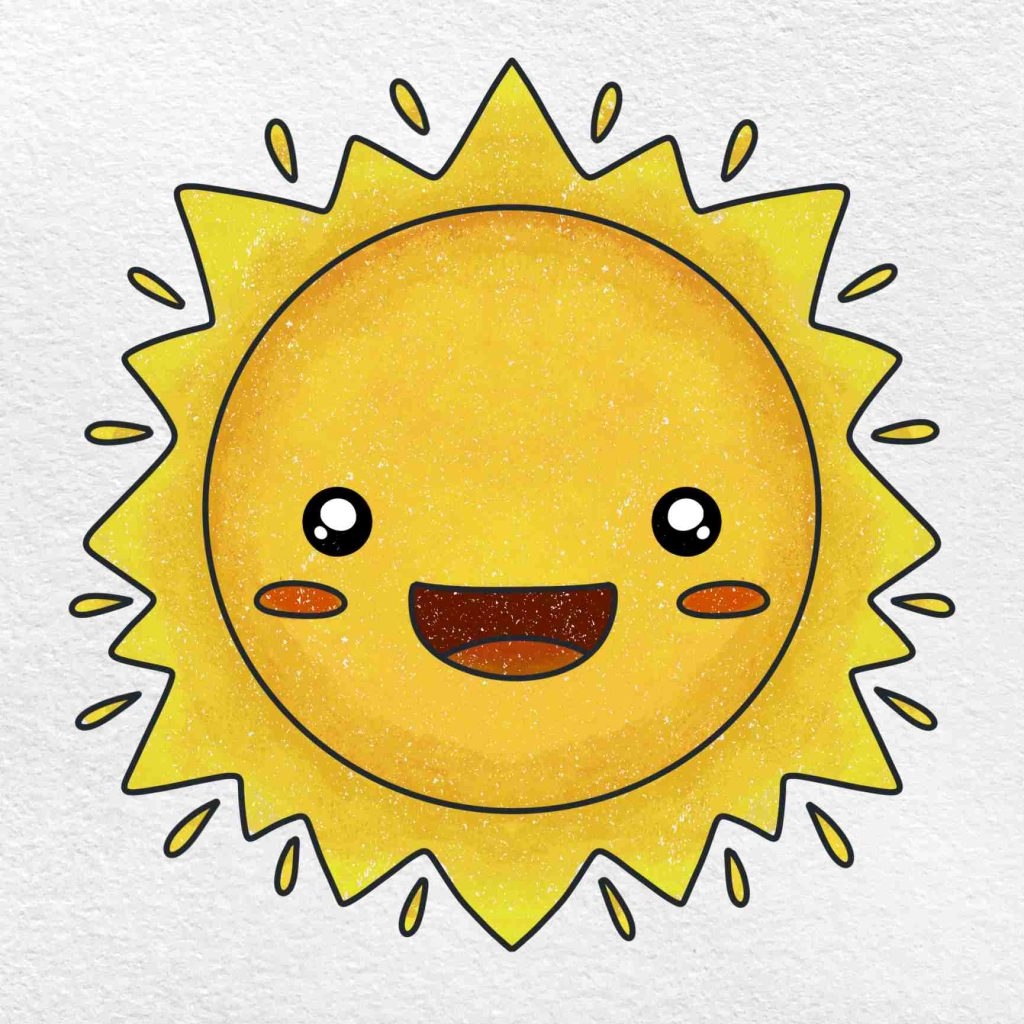Cute Sun Drawing HelloArtsy