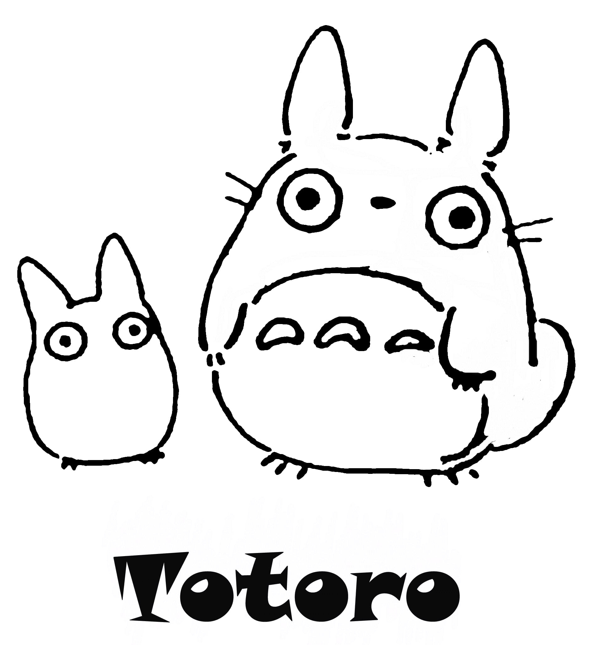 Cute Totoro Coloring Page Download Print Or Color Online For Free