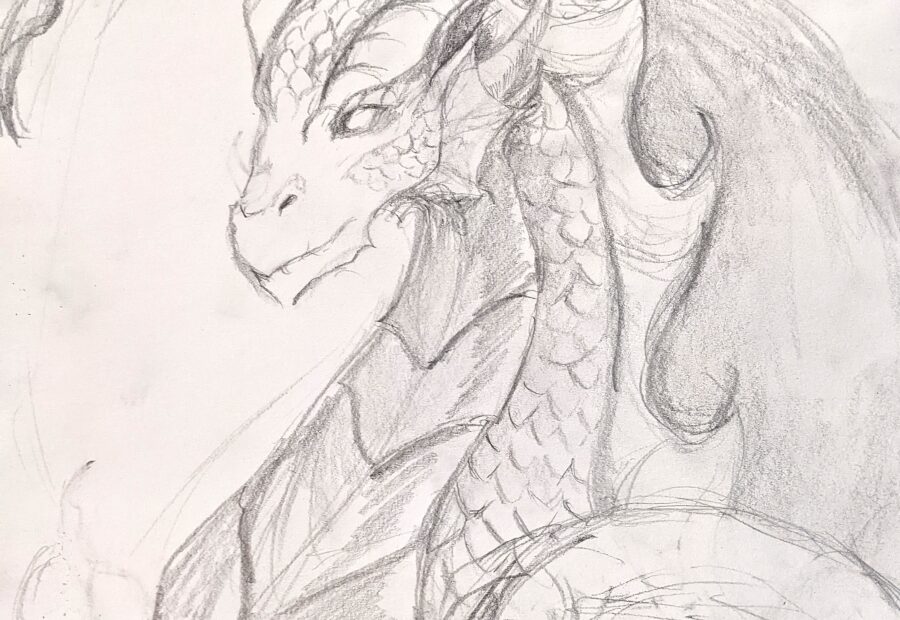 Daily Traditional Fantasy Drawing Day 9 Dragonriders Dance