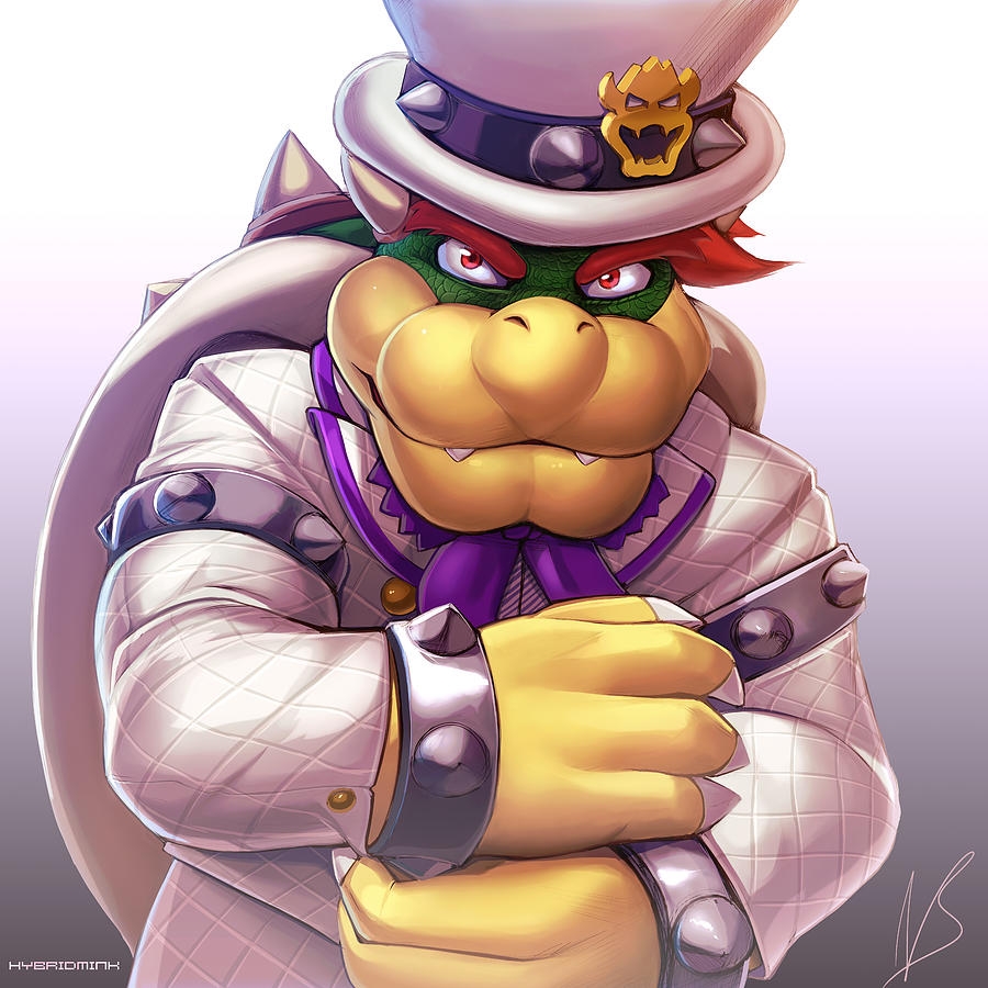 Dapper Bowser Drawing By Nick Savino Pixels