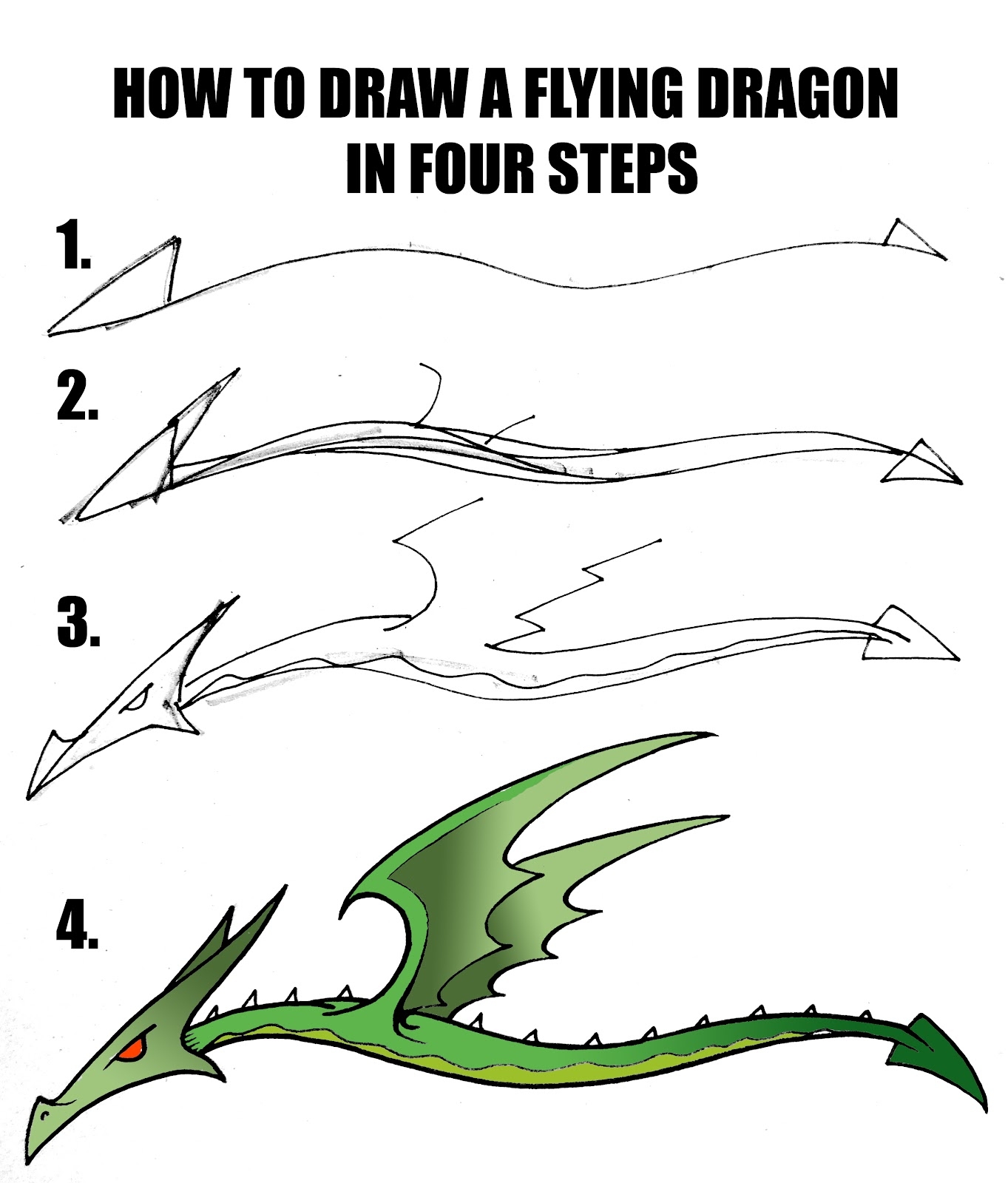 how to draw dragon
