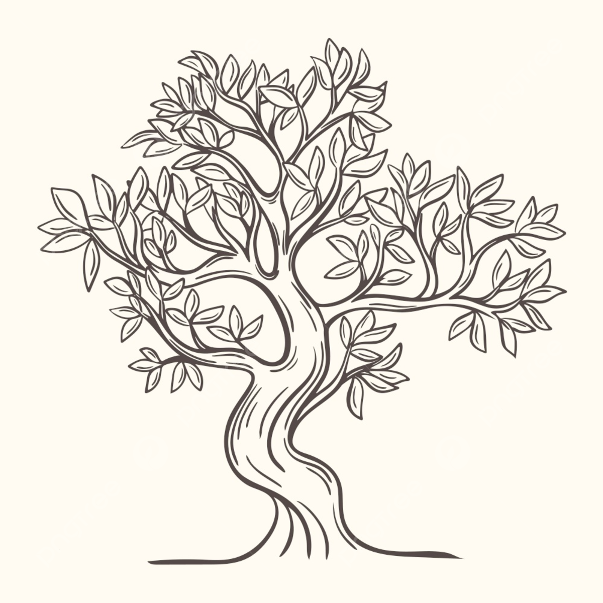 Deciduous Tree Hand Drawn Isolated Vector Illustration Tree Drawing Tree Sketch Greenery PNG And Vector With Transparent Background For Free Download