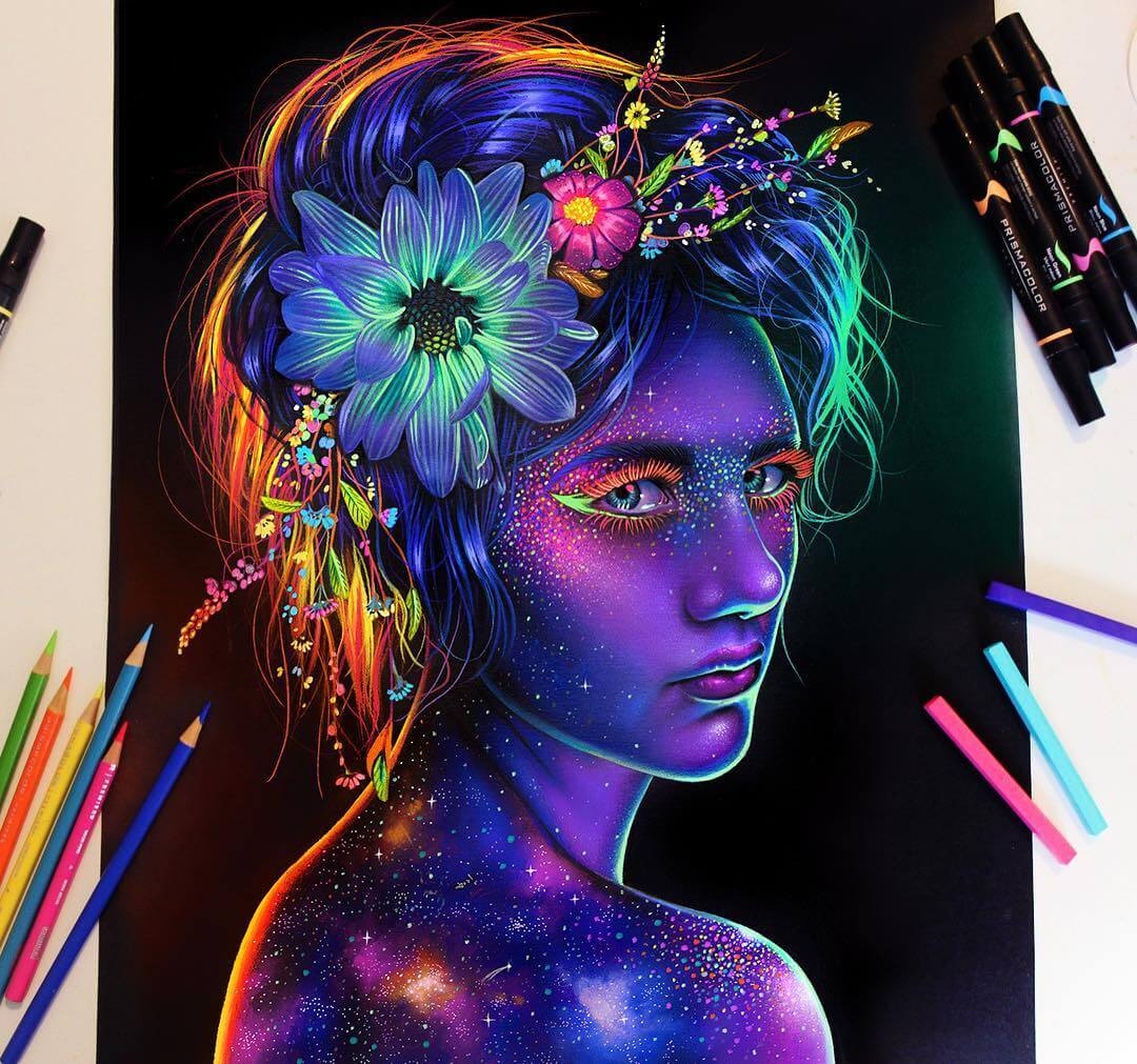 Design Stack A Blog About Art Design And Architecture Glowing Colorful Drawings