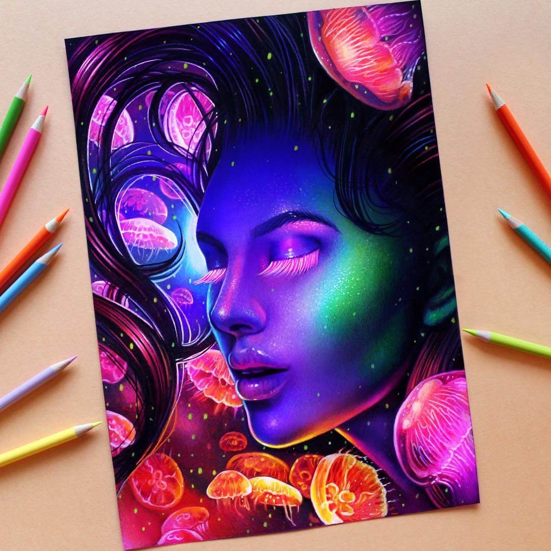 Design Stack A Blog About Art Design And Architecture Glowing Colorful Drawings