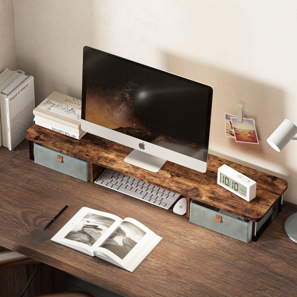 Desktop Monitor Stand With Drawers Supplier And Manufacturer LUMI