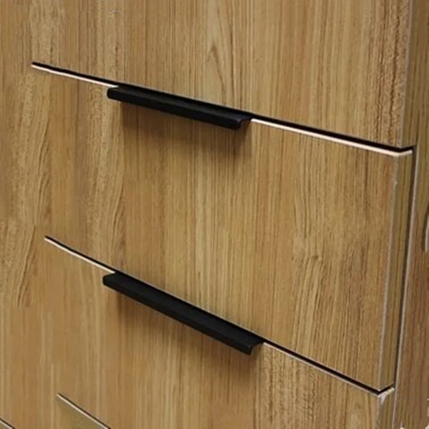DHgate Matte Silver Cabinet Door Edge Sealing Handles Modern 