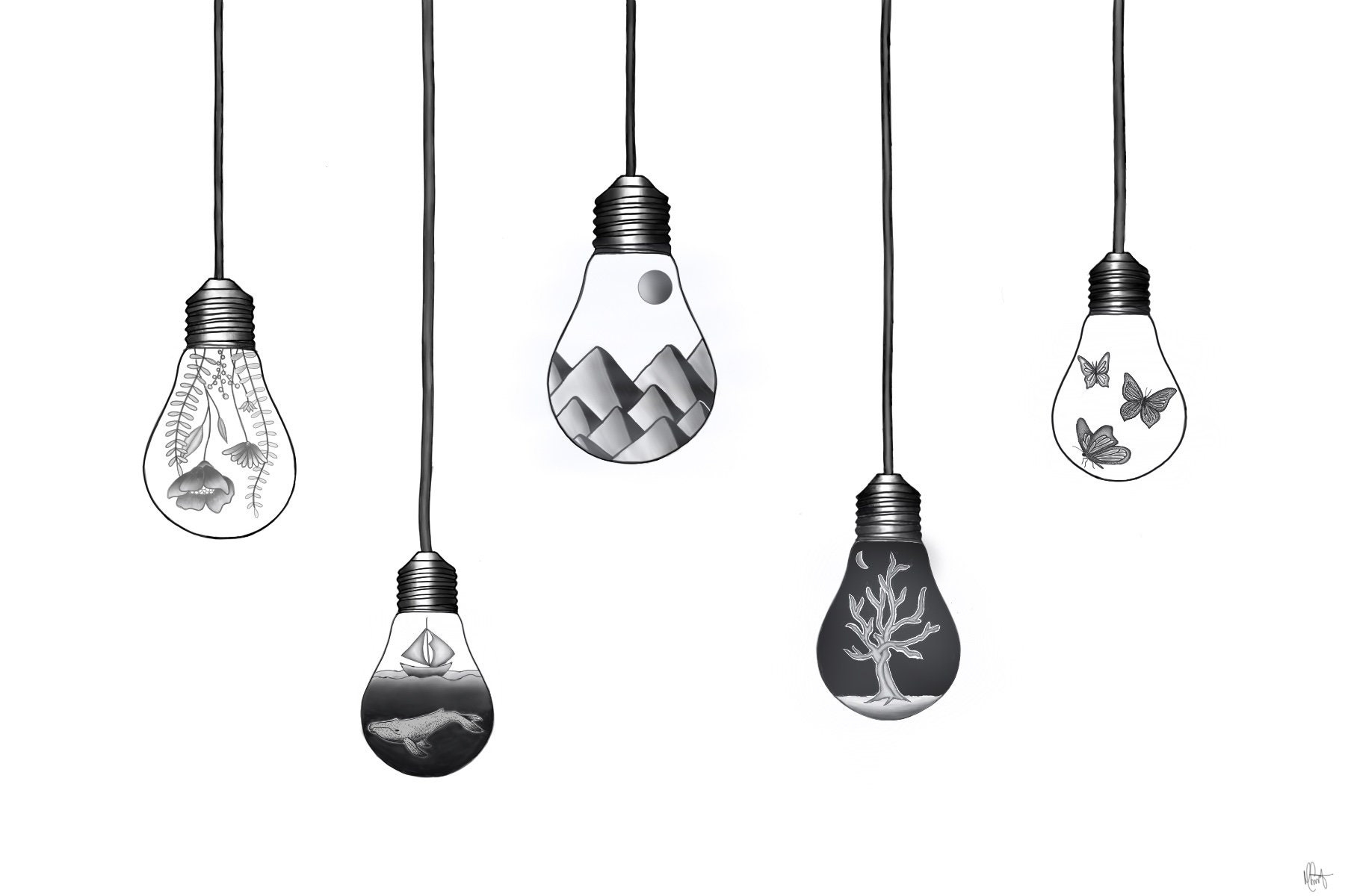 light bulb drawing