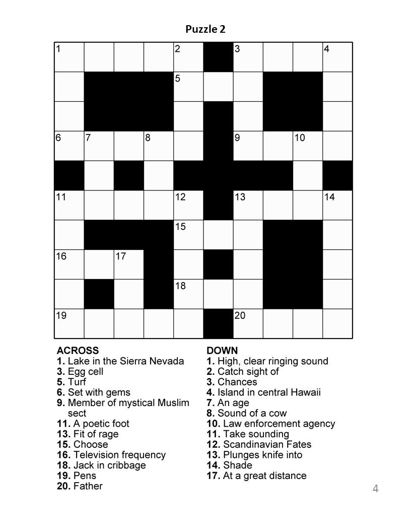 Digital Download 100 Printable Crossword Puzzles For Adults Fun Activities Book For Seniors Large Print Easy To Read Games With Solutions Etsy Denmark