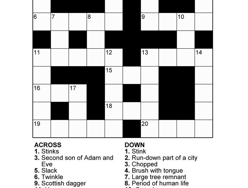 Digital Download 100 Printable Crossword Puzzles For Adults Fun Worksheets Library