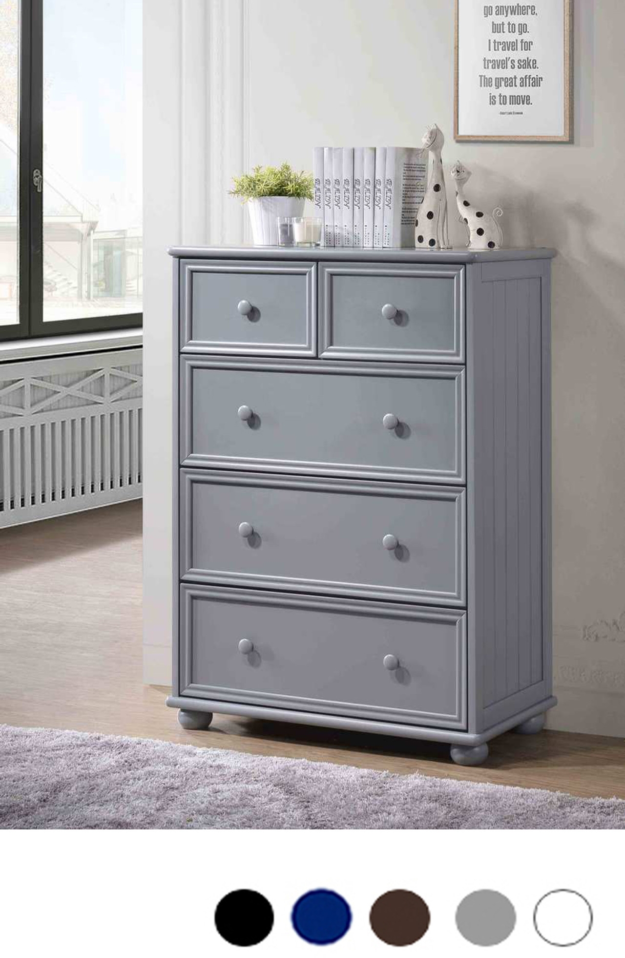 Dillon Beadboard Split 5 Drawer Chest Of Drawers Tall Dresser