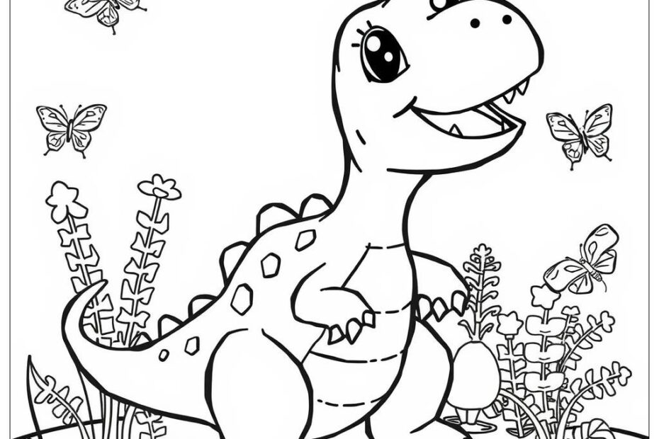 Dinosaur Fossil Discovery Coloring Page Free PDFu0026PNG Printable